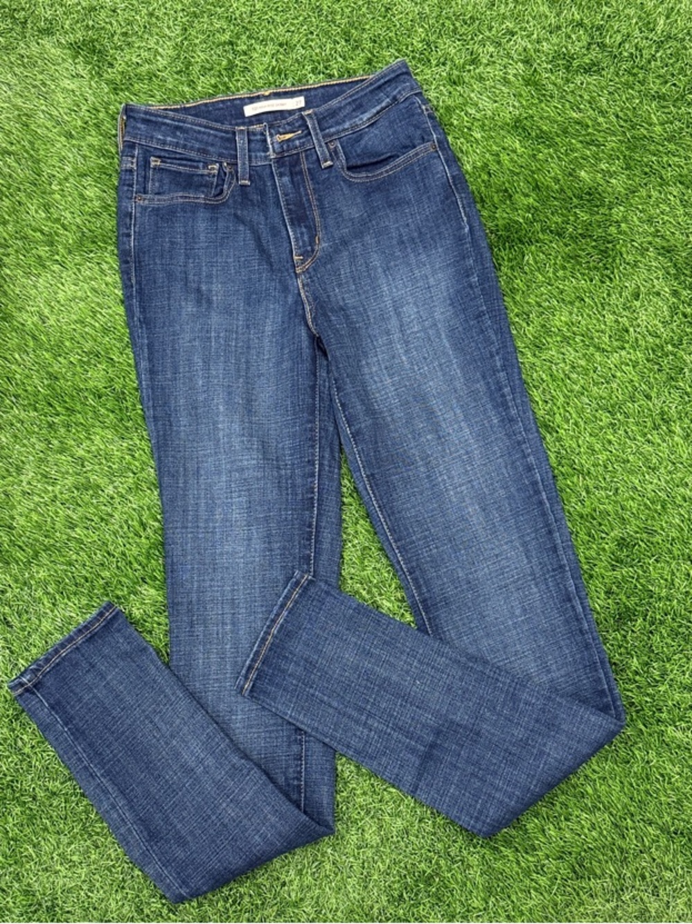 Women's Dark Blue Skinny Jeans with Stretch